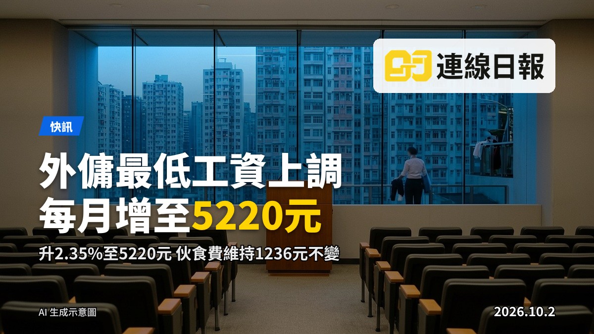 外傭喺廚房準備食物，配外傭最低工資調整報道