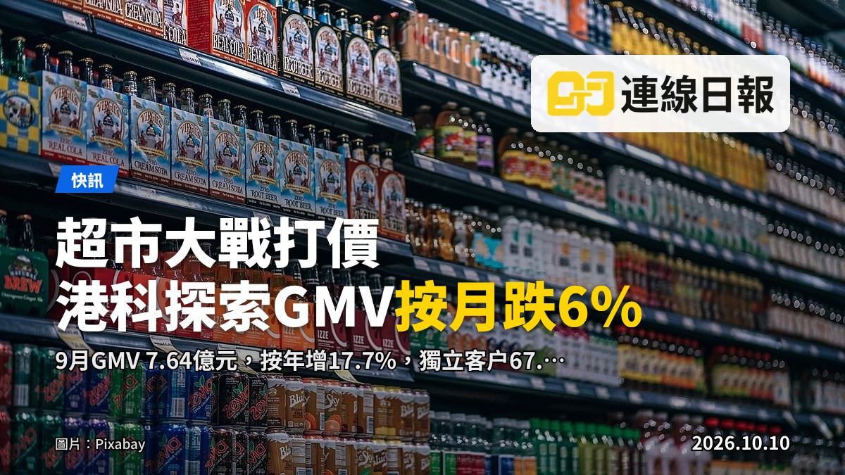超市貨架貨品排列，反映本港零售行業競爭環境