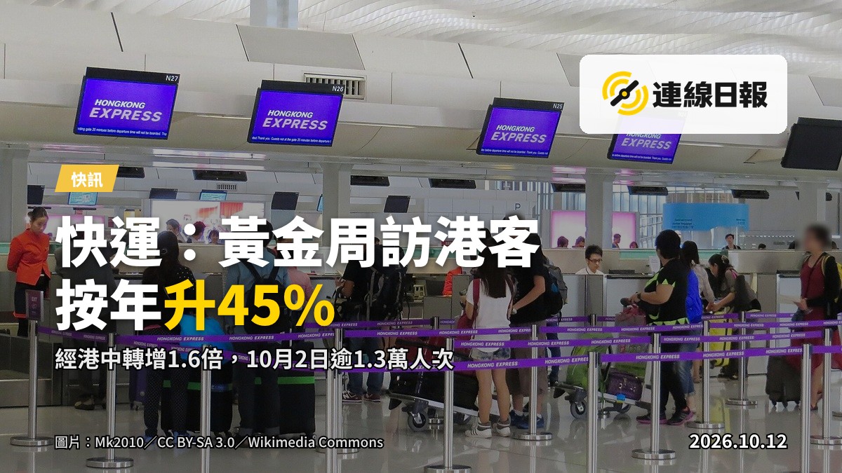 機場客運大樓，旅客排隊等候，畫面中人物不可辨識