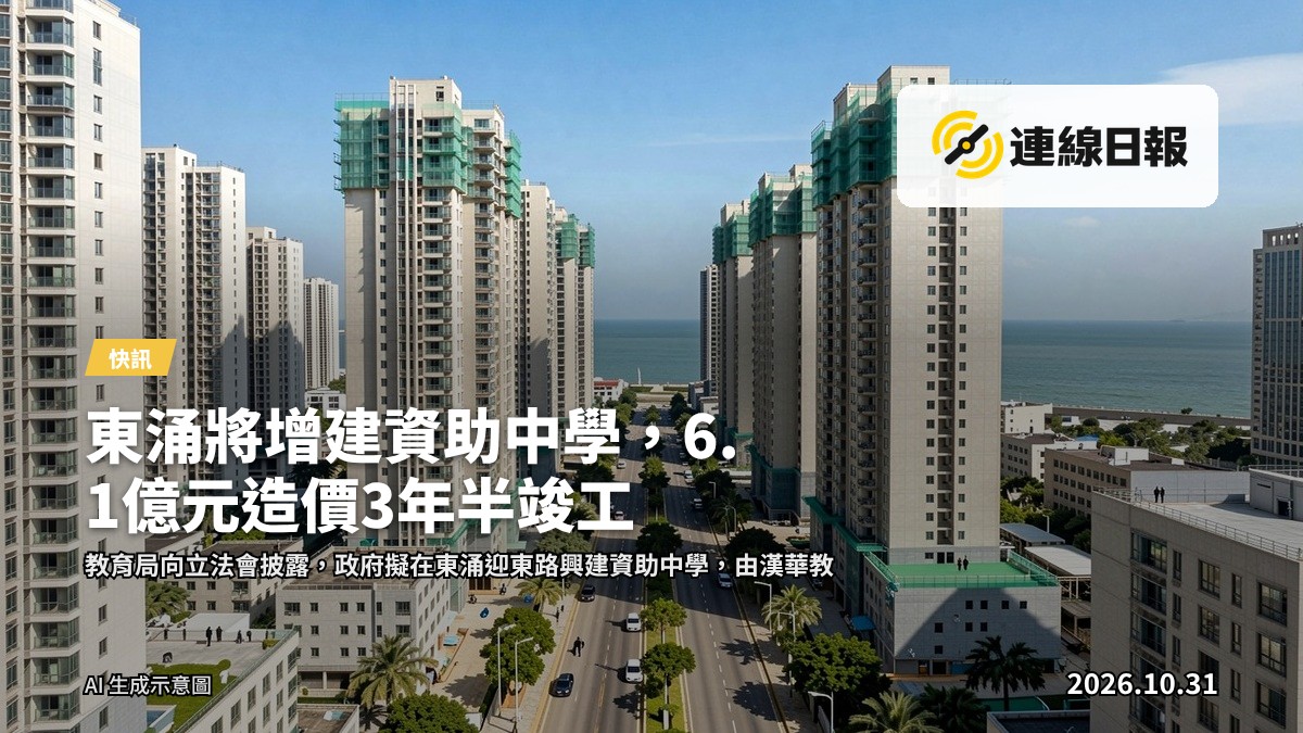 東涌迎東路一帶的新市鎮發展區（示意圖），周邊為新落成住宅社區