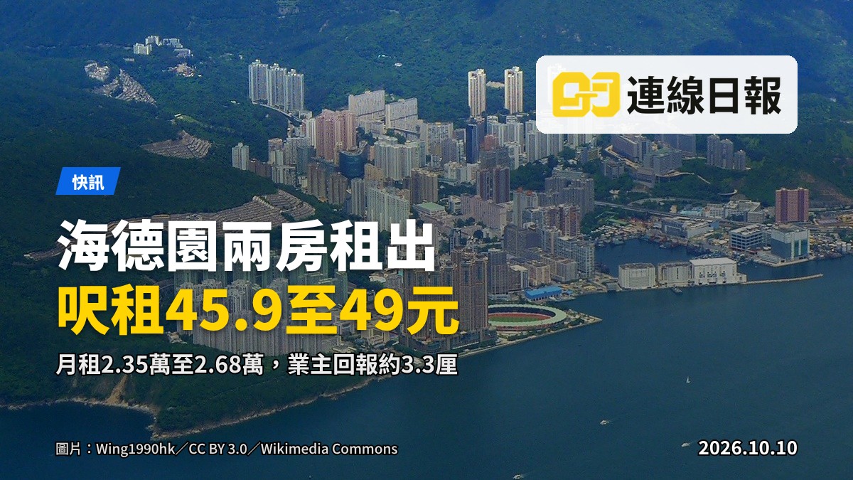 港島柴灣新入伙海景屋苑，夕陽下遠眺海平面