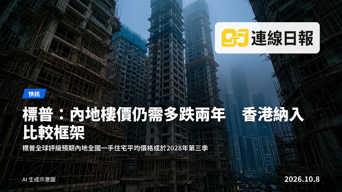 內地城市一列在建高層住宅樓宇，灰霧天色