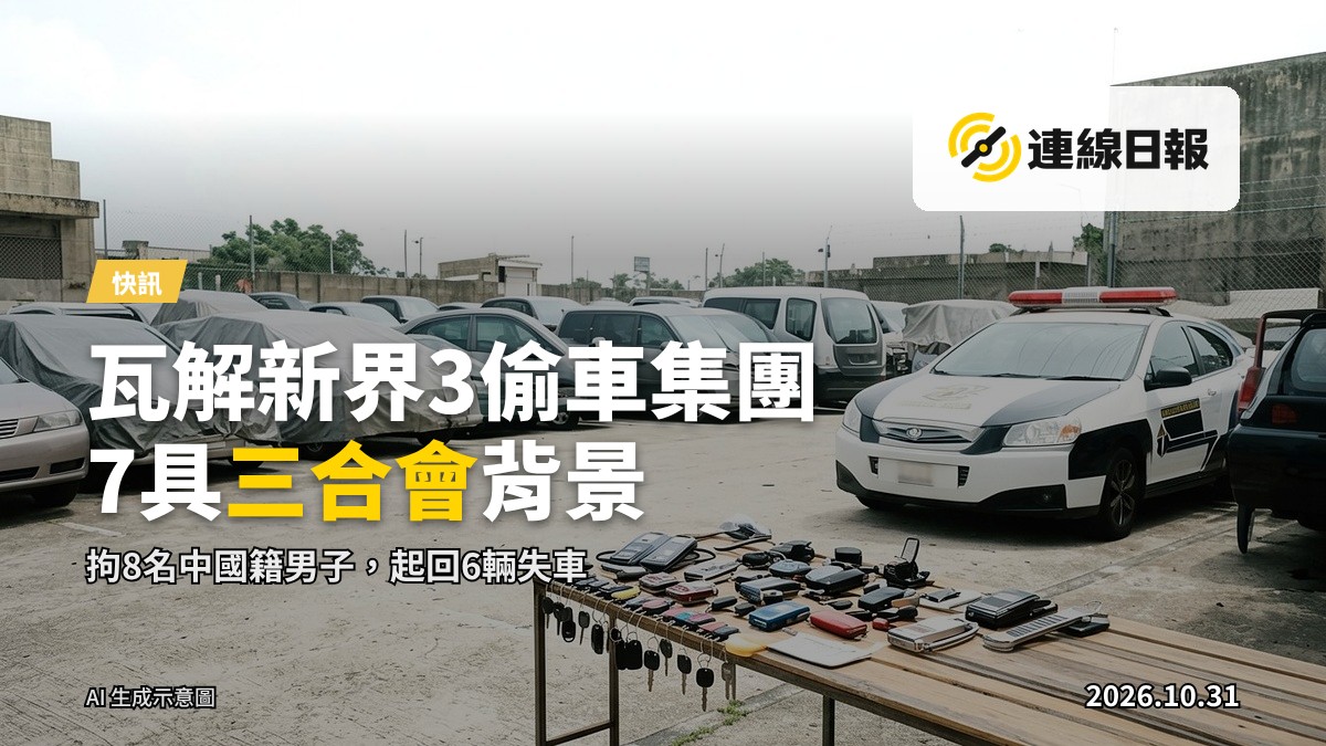 新界鄉郊偏遠露天停車場,一輛被車冚遮蓋的私家車停泊在偏僻路邊。