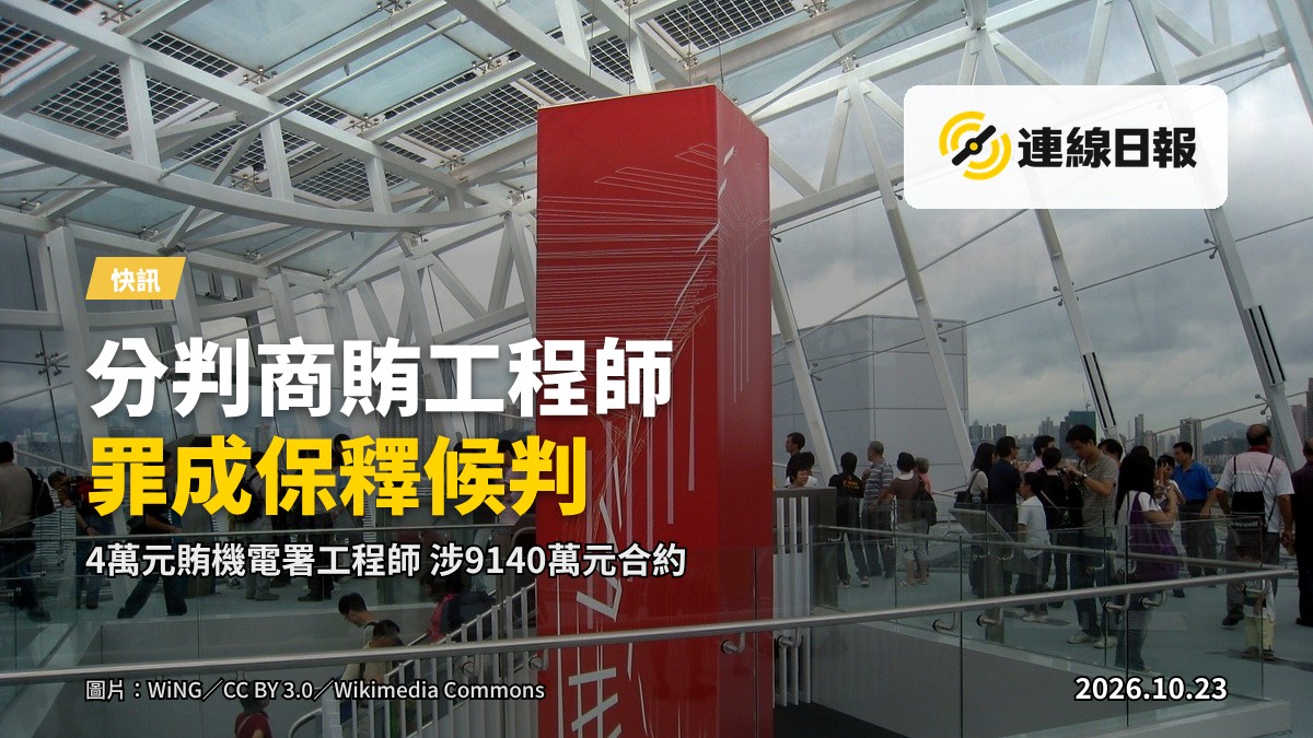 桌上用橡筋束起的鈔票，旁邊有檔案夾與筆（象徵賄賂案證據畫面）