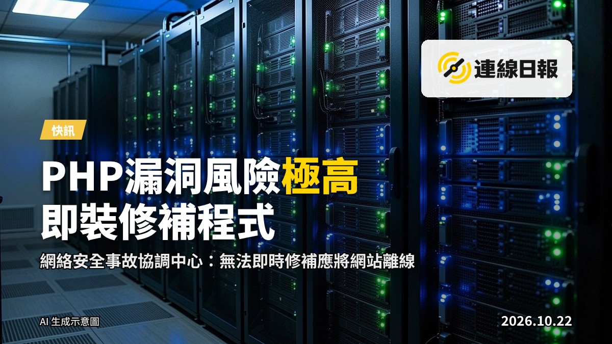 伺服器機房示意，反映網絡基建與安全議題