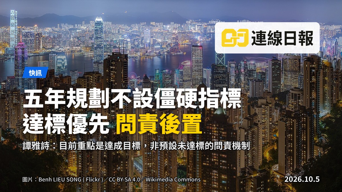 清晨的維多利亞港，遠眺香港島及灣仔一帶天際線。