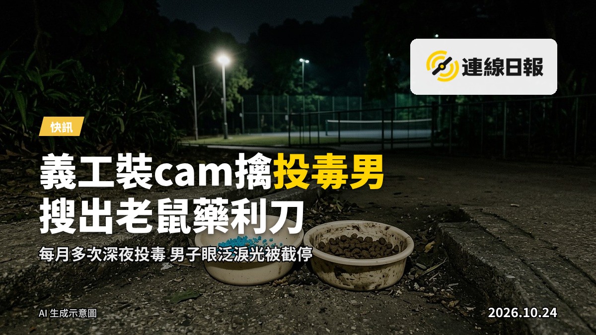 石硤尾公園夜間畫面,糧兜及附近閉路電視鏡頭