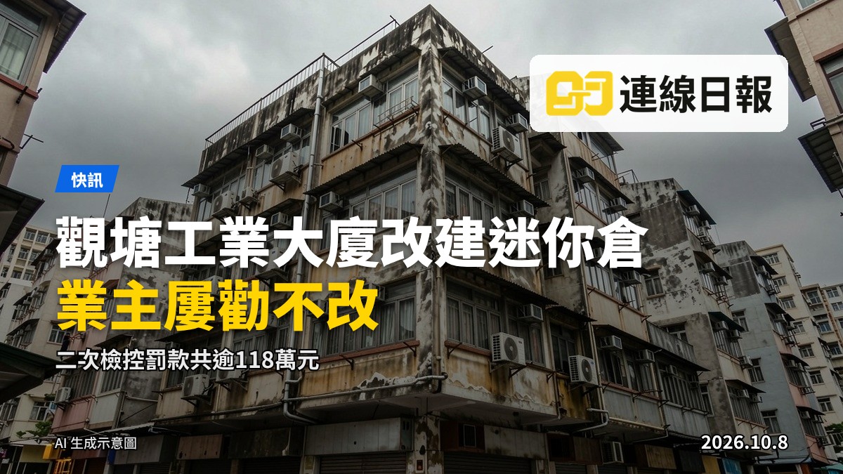 香港工業大廈外牆，遠景，無人物