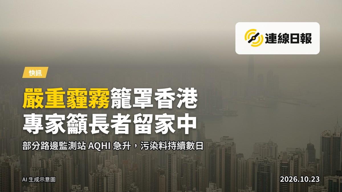 嚴重霾霧下的香港城市天際線