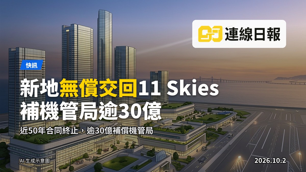 香港國際機場附近嘅大型綜合發展項目示意圖