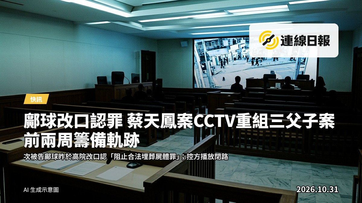 香港街景中的閉路電視攝影鏡頭，示意案件庭上展示的監控片段