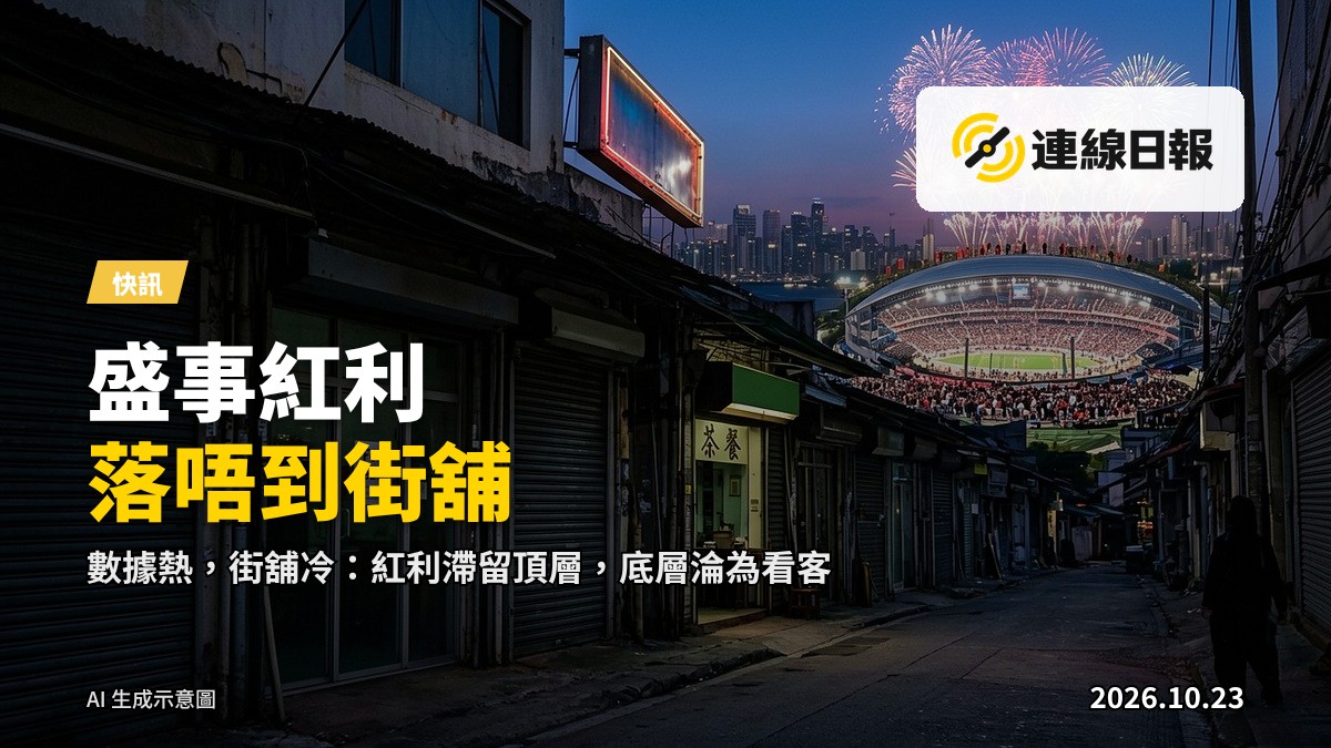 冷清的街舖，拉低閘板，反映盛事紅利難以下沉至社區小店