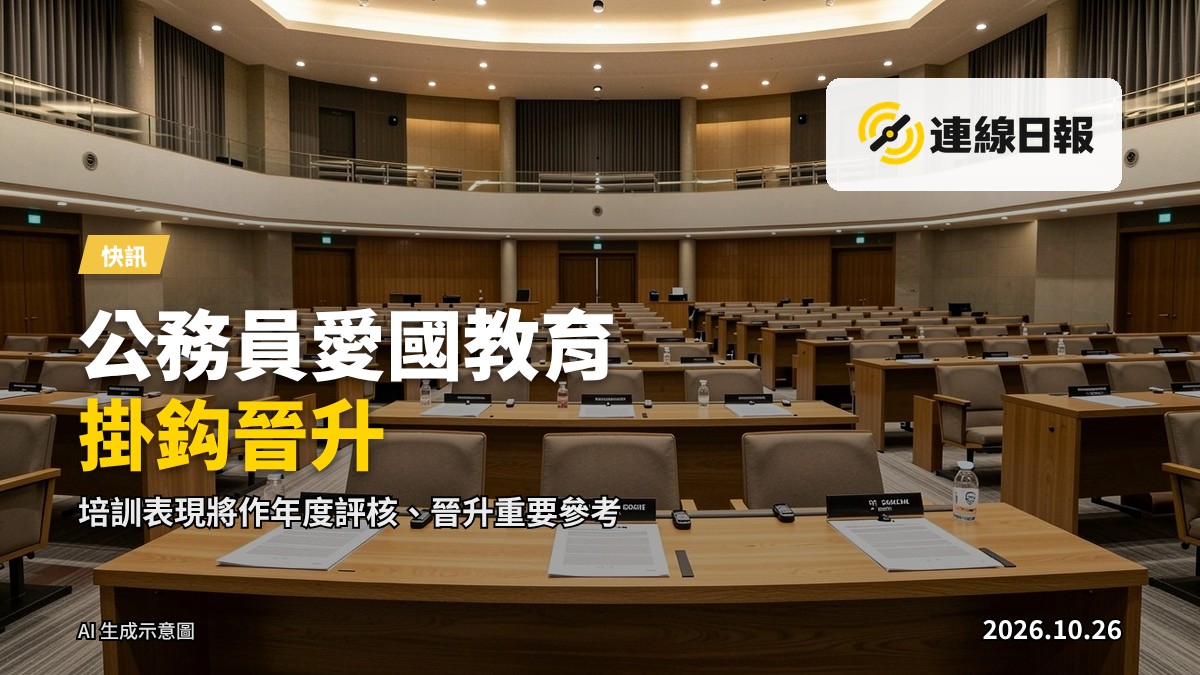立法會會議廳內,會議席空曠,桌前擺放名牌同文件。