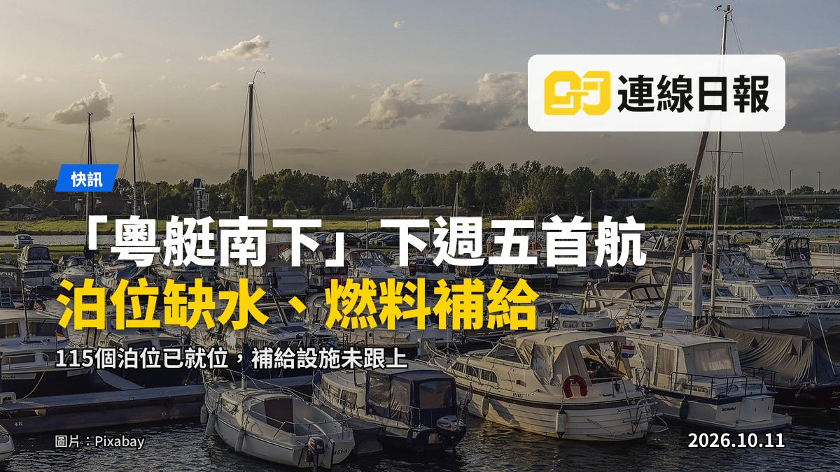 香港海灣泊位，多艘遊艇停泊於水面劃定範圍，遠處是海岸山巒