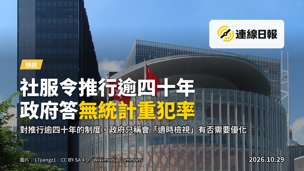 香港立法會大樓外觀，陰天日光下，無明顯人物。