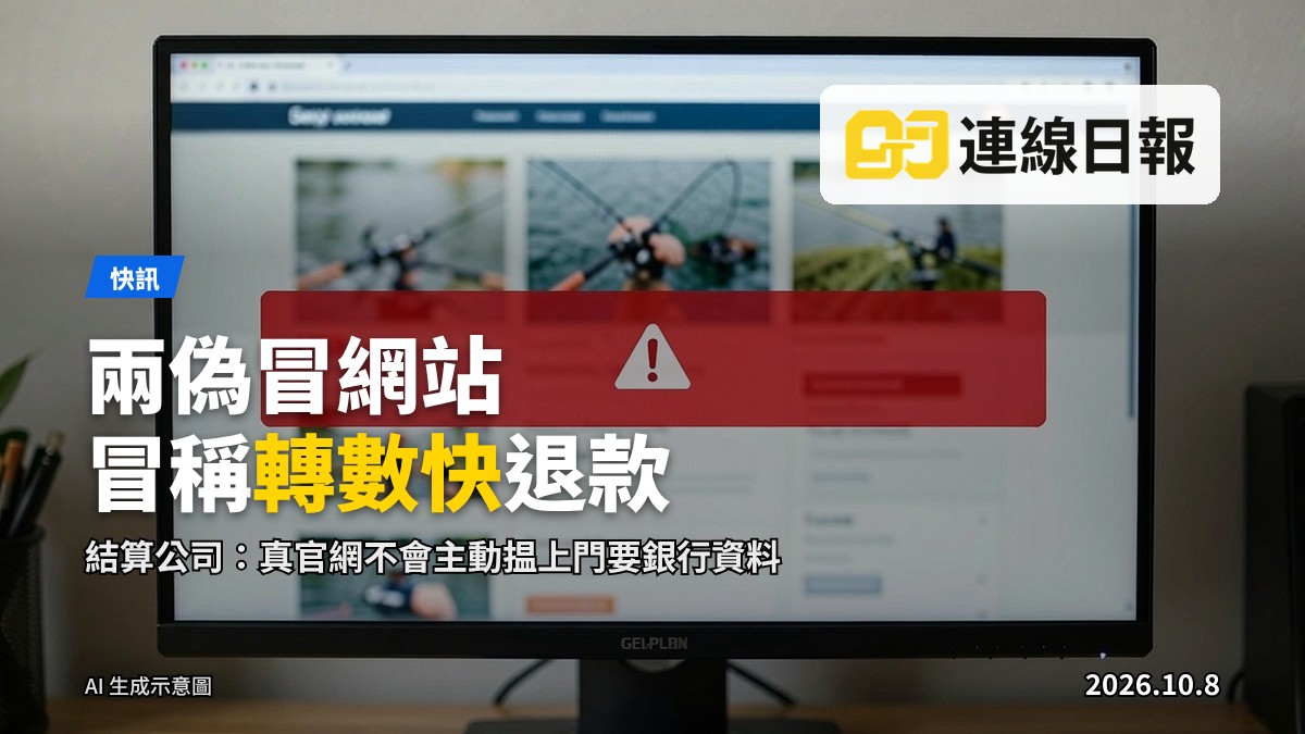 一個模糊的網頁提示「此網站與轉數快無關」的警告畫面