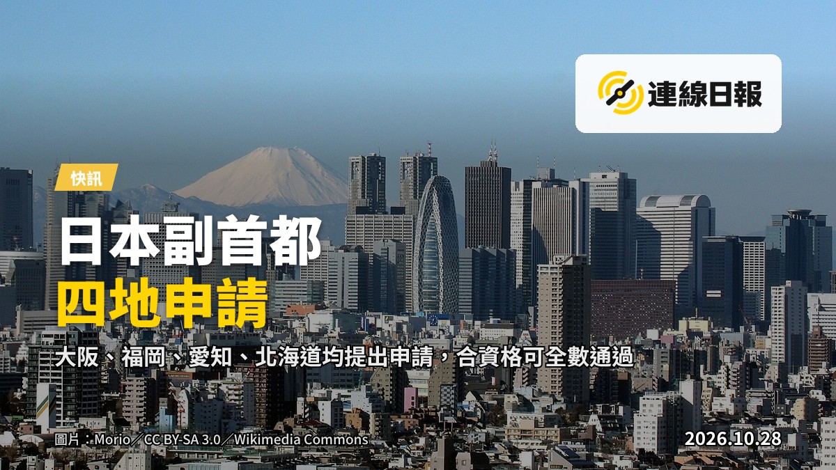 日本東京遠景，城市天際線，陰天