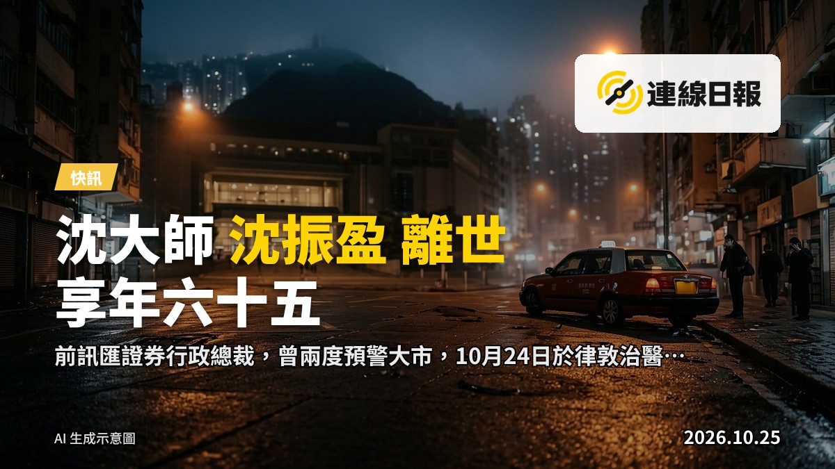 灣仔街頭暮色下的安靜街景，作訃訊封面背景